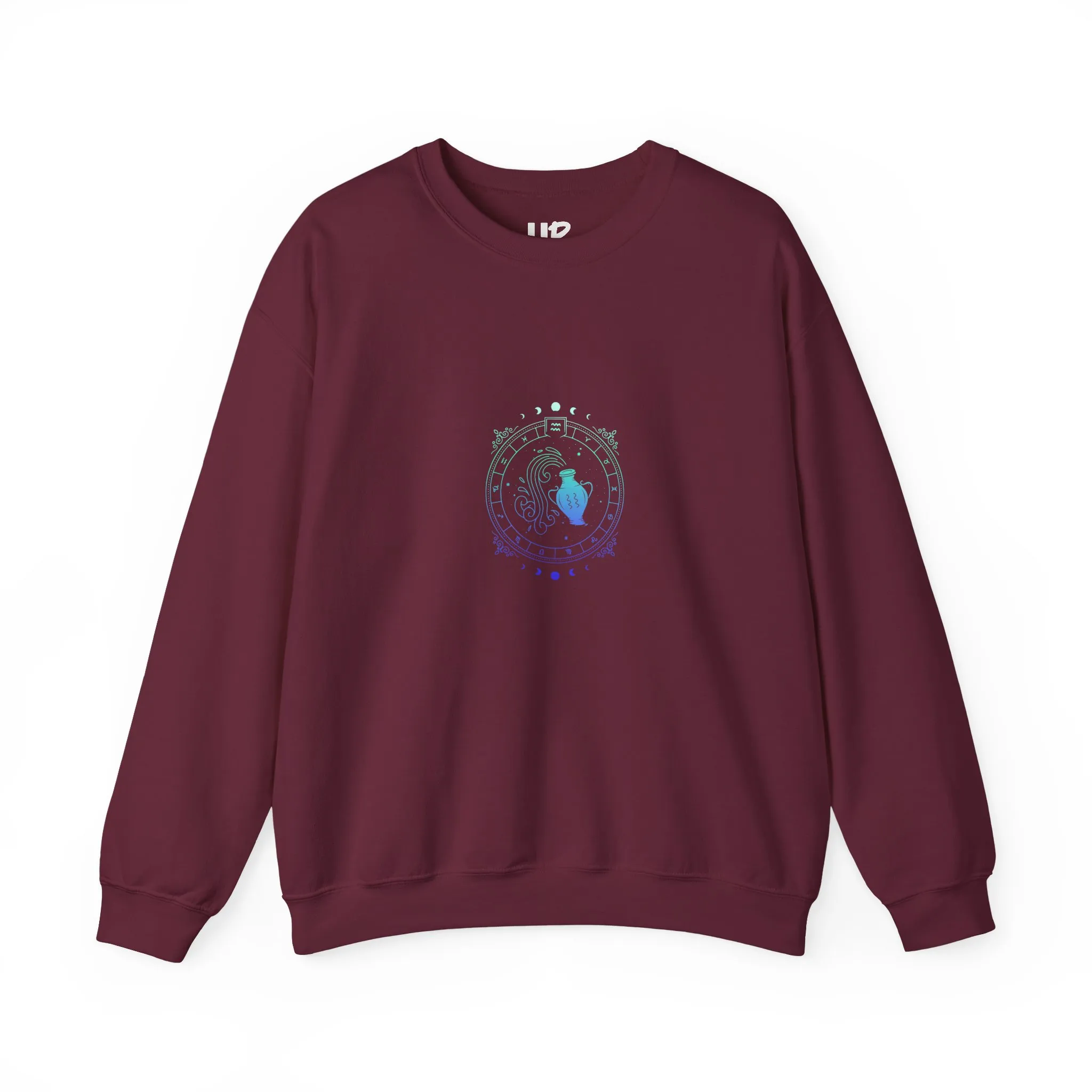 Aquarius Zodiac Crewneck Sweatshirt — Astrology Sign Graphic Pullover - Image 9