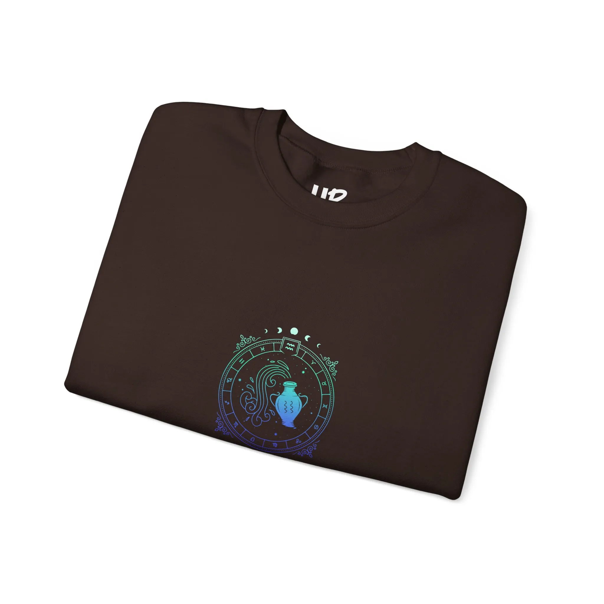 Aquarius Zodiac Crewneck Sweatshirt — Astrology Sign Graphic Pullover - Image 15
