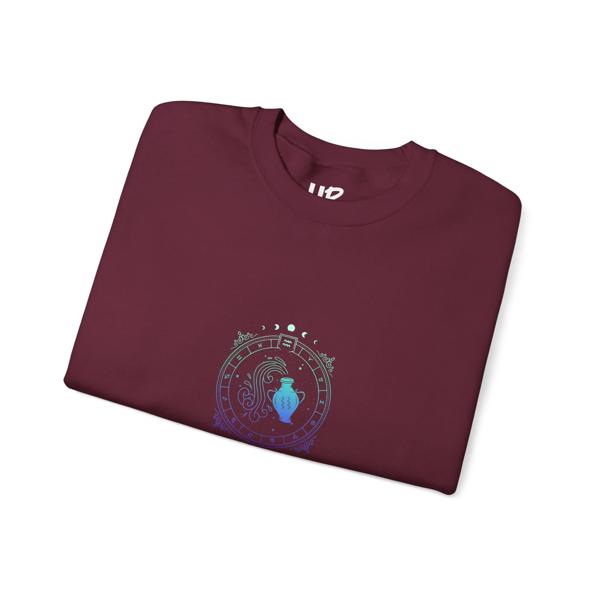 Aquarius Zodiac Crewneck Sweatshirt — Astrology Sign Graphic Pullover - Image 11