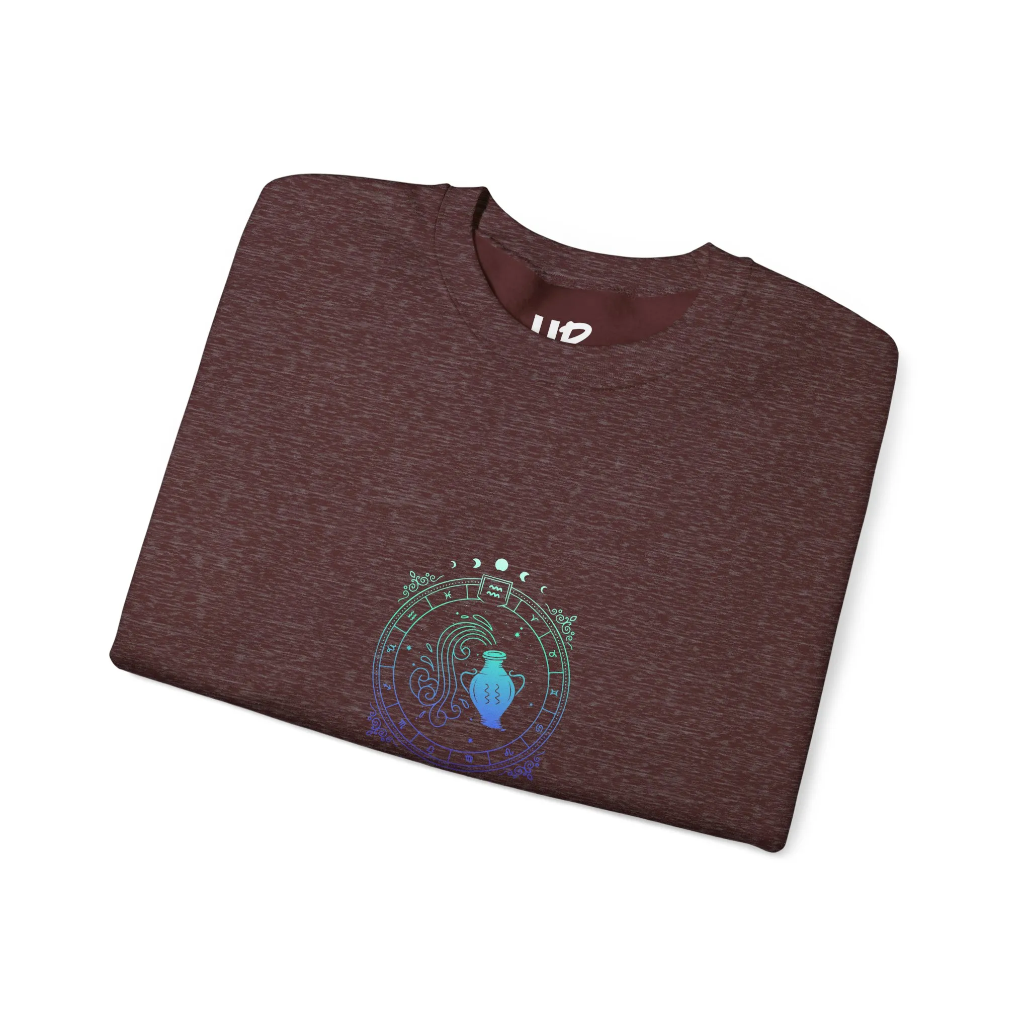 Aquarius Zodiac Crewneck Sweatshirt — Astrology Sign Graphic Pullover - Image 7