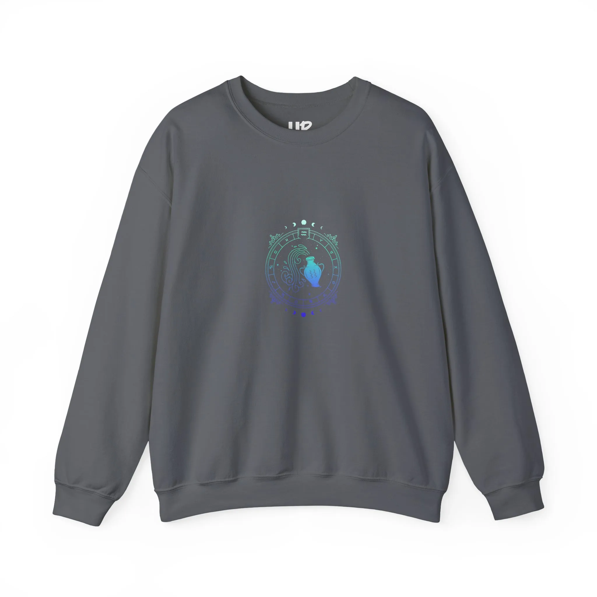 Aquarius Zodiac Crewneck Sweatshirt — Astrology Sign Graphic Pullover - Image 21